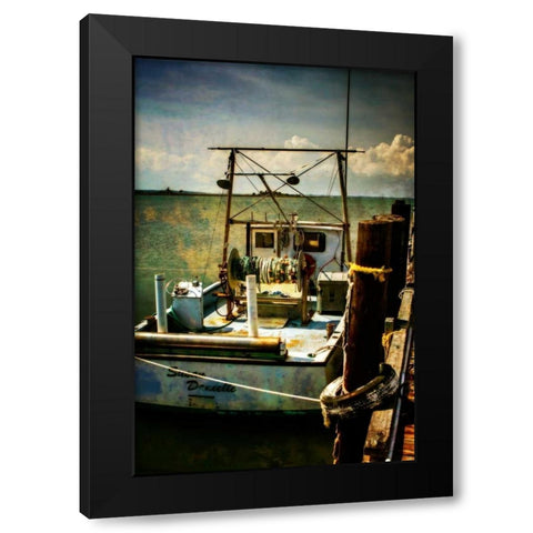 At the Dock II Black Modern Wood Framed Art Print by Hausenflock, Alan