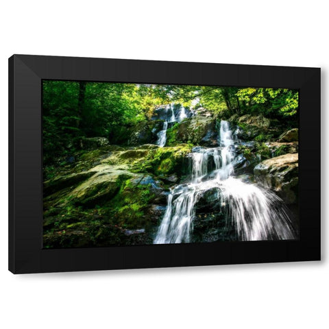 Dark Hollow Falls I Black Modern Wood Framed Art Print by Hausenflock, Alan