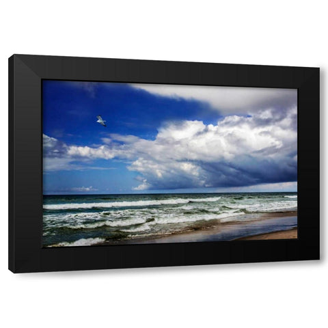 Awesome Beach Day II Black Modern Wood Framed Art Print with Double Matting by Hausenflock, Alan