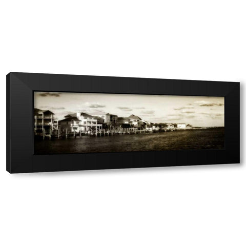 North River Channel Black Modern Wood Framed Art Print with Double Matting by Hausenflock, Alan