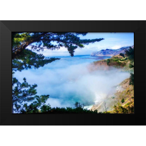 Fog Over Big Sur Black Modern Wood Framed Art Print by Hausenflock, Alan