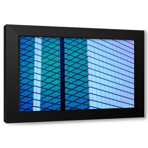 Glass and Steel I Black Modern Wood Framed Art Print with Double Matting by Hausenflock, Alan