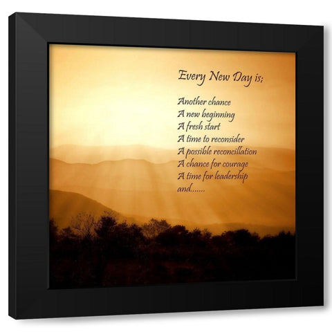 Every New Day Black Modern Wood Framed Art Print with Double Matting by Hausenflock, Alan