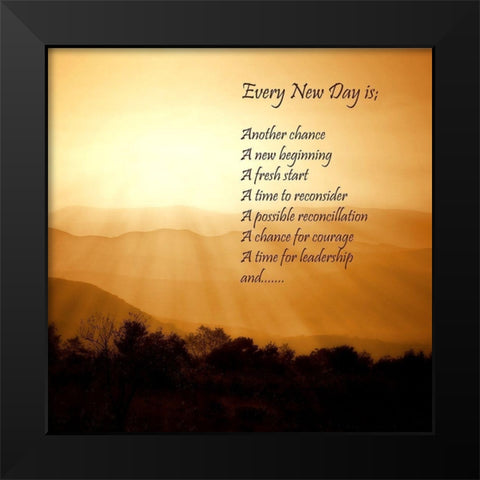 Every New Day Black Modern Wood Framed Art Print by Hausenflock, Alan