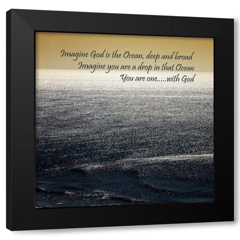 Gods Ocean Black Modern Wood Framed Art Print with Double Matting by Hausenflock, Alan