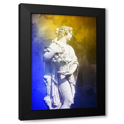 Greek Lady I Black Modern Wood Framed Art Print with Double Matting by Hausenflock, Alan