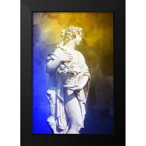 Greek Lady I Black Modern Wood Framed Art Print by Hausenflock, Alan