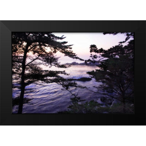 Carmel Highlands Sunset I Black Modern Wood Framed Art Print by Hausenflock, Alan