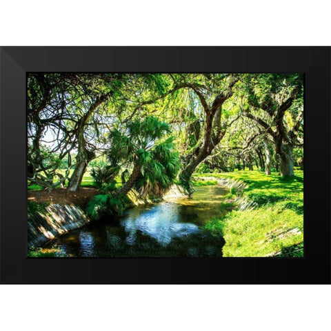 Saint Simons Waterway Black Modern Wood Framed Art Print by Hausenflock, Alan