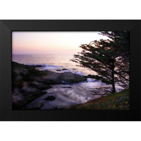 Carmel Highlands Sunset II Black Modern Wood Framed Art Print by Hausenflock, Alan