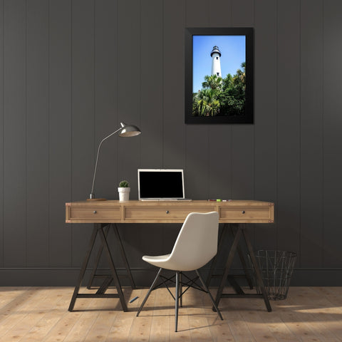 Saint Simons Lighthouse I Black Modern Wood Framed Art Print by Hausenflock, Alan