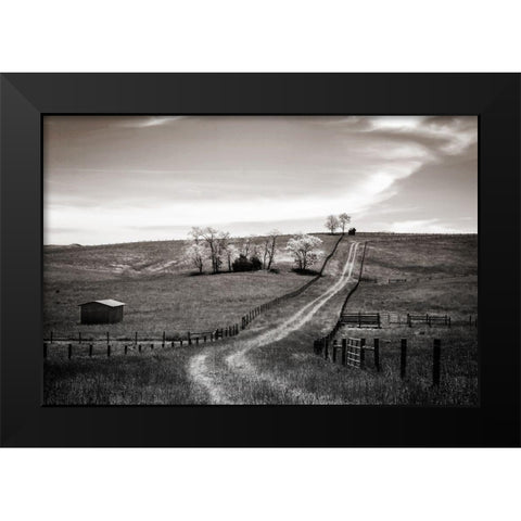 Lonely Road I Black Modern Wood Framed Art Print by Hausenflock, Alan