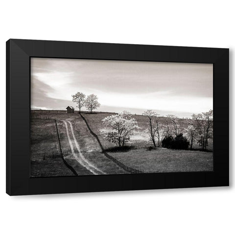 Lonely Road II Black Modern Wood Framed Art Print with Double Matting by Hausenflock, Alan