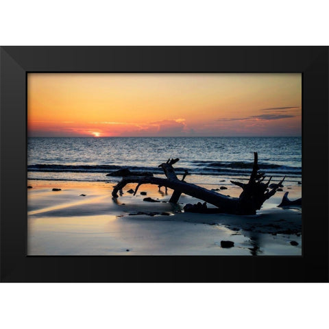 Jekyll Island Sunrise I Black Modern Wood Framed Art Print by Hausenflock, Alan