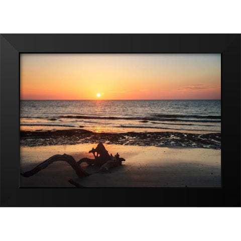 Jekyll Island Sunrise II Black Modern Wood Framed Art Print by Hausenflock, Alan