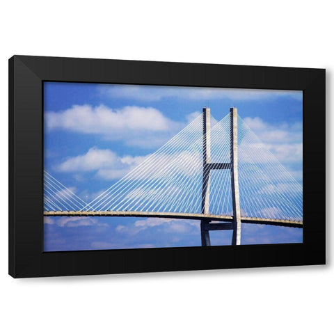 Sidney Lanier Bridge I Black Modern Wood Framed Art Print by Hausenflock, Alan