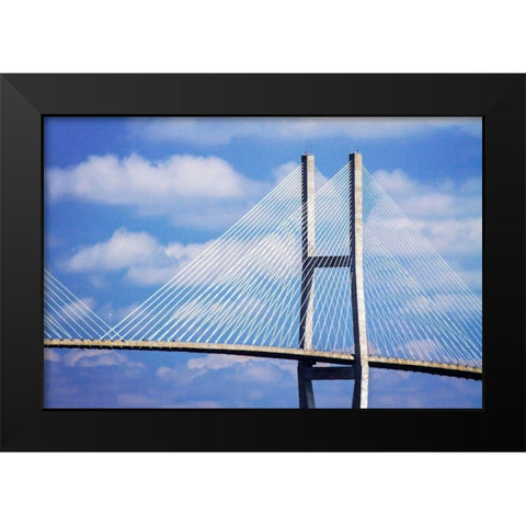 Sidney Lanier Bridge I Black Modern Wood Framed Art Print by Hausenflock, Alan