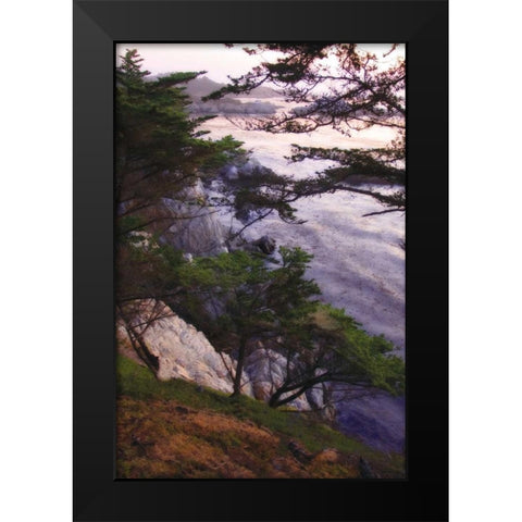 Carmel Highlands Sunset IV Black Modern Wood Framed Art Print by Hausenflock, Alan