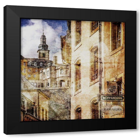 Old Luxembourg Black Modern Wood Framed Art Print with Double Matting by Hausenflock, Alan