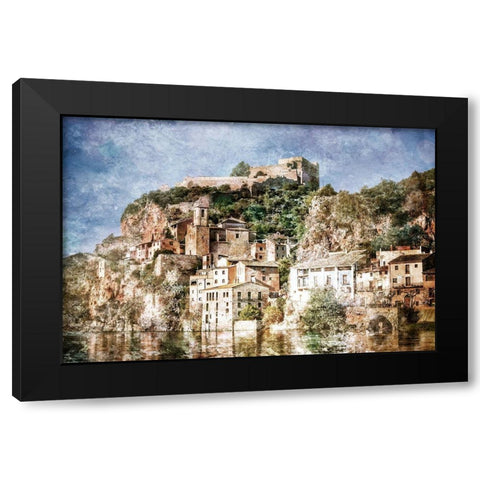 Ciudad Espaand#241;ola Black Modern Wood Framed Art Print with Double Matting by Hausenflock, Alan