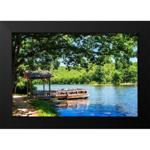 Fishing Anyone Black Modern Wood Framed Art Print by Hausenflock, Alan