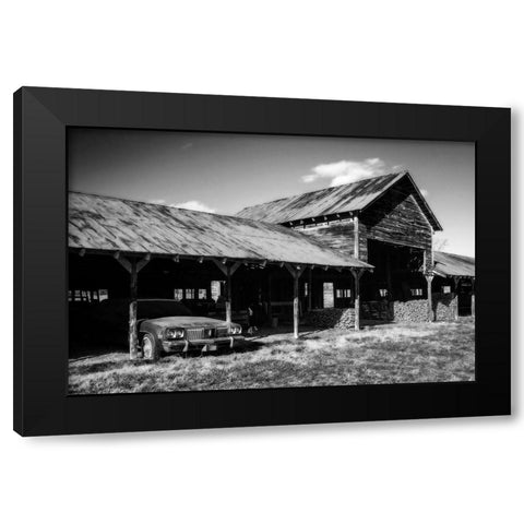 Olds in a Shed Black Modern Wood Framed Art Print with Double Matting by Hausenflock, Alan