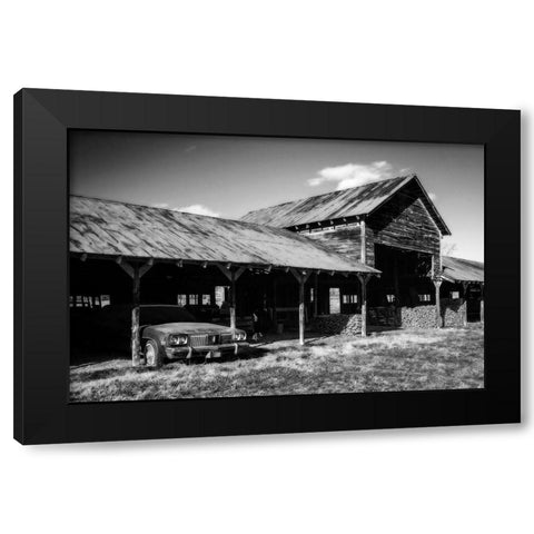 Olds in a Shed Black Modern Wood Framed Art Print by Hausenflock, Alan