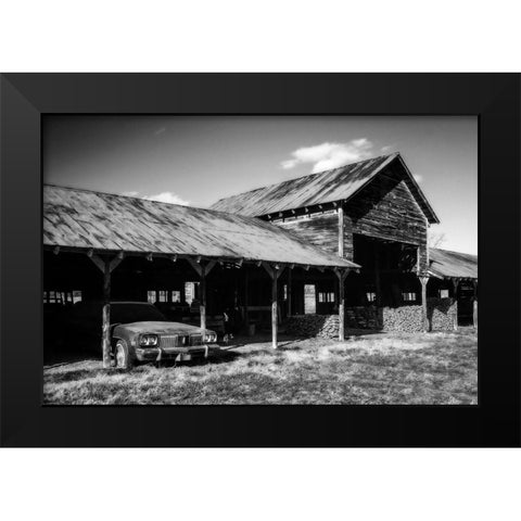 Olds in a Shed Black Modern Wood Framed Art Print by Hausenflock, Alan