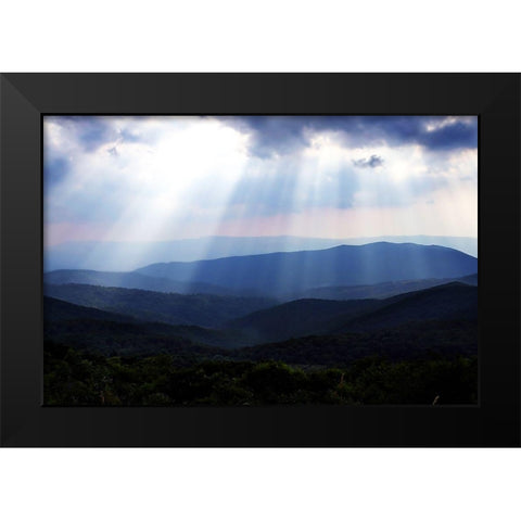 The Blue Ridge III Black Modern Wood Framed Art Print by Hausenflock, Alan