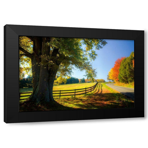 A Virginia Byway Black Modern Wood Framed Art Print with Double Matting by Hausenflock, Alan