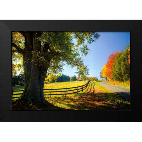 A Virginia Byway Black Modern Wood Framed Art Print by Hausenflock, Alan