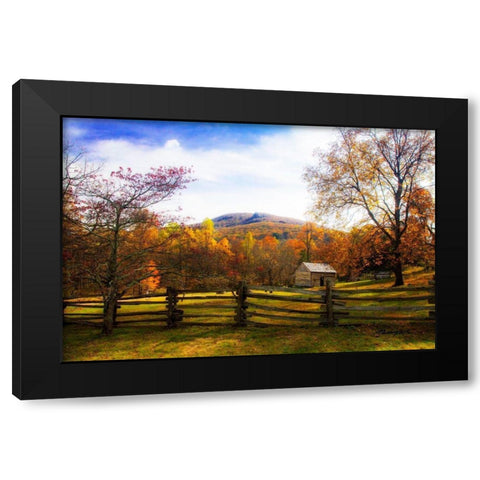 Mountain Homestead Black Modern Wood Framed Art Print with Double Matting by Hausenflock, Alan