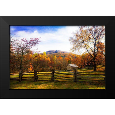 Mountain Homestead Black Modern Wood Framed Art Print by Hausenflock, Alan