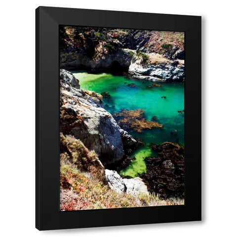 China Cove II Black Modern Wood Framed Art Print with Double Matting by Hausenflock, Alan