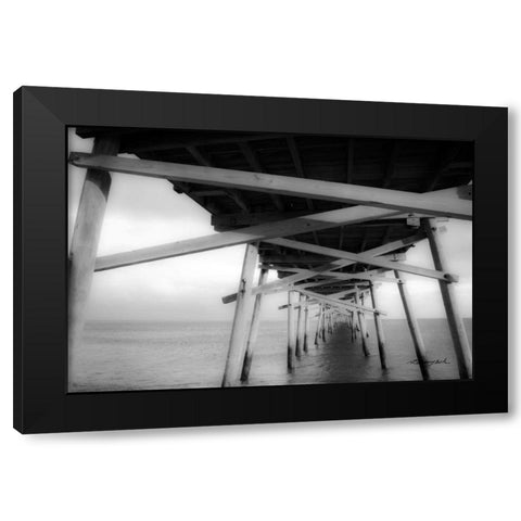 Pier Black Modern Wood Framed Art Print by Hausenflock, Alan