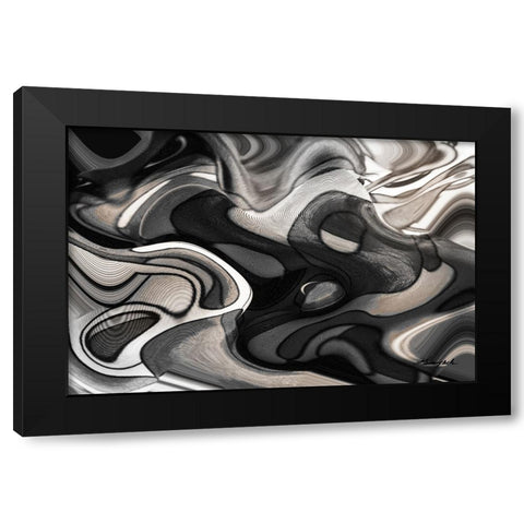 Jumble Black Modern Wood Framed Art Print by Hausenflock, Alan