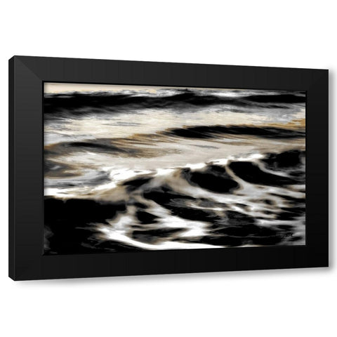 Stormy Waves Black Modern Wood Framed Art Print with Double Matting by Hausenflock, Alan
