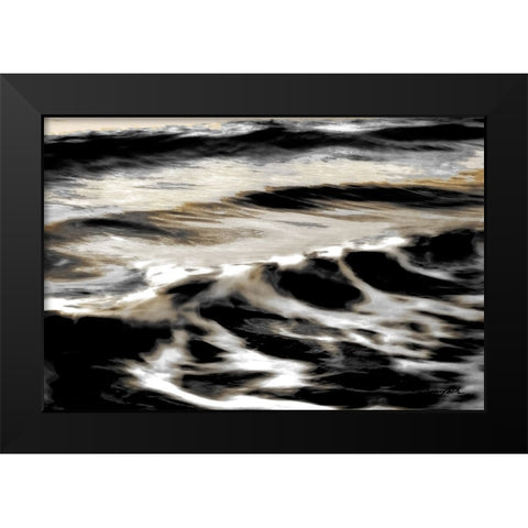 Stormy Waves Black Modern Wood Framed Art Print by Hausenflock, Alan