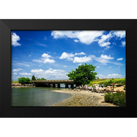 Bridge to Tomorrow Black Modern Wood Framed Art Print by Hausenflock, Alan