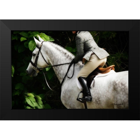 Dressage II Black Modern Wood Framed Art Print by Hausenflock, Alan