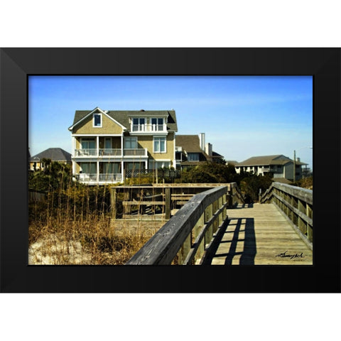 Beach House II Black Modern Wood Framed Art Print by Hausenflock, Alan