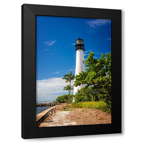 Cape Florida Lighthouse III Black Modern Wood Framed Art Print by Hausenflock, Alan