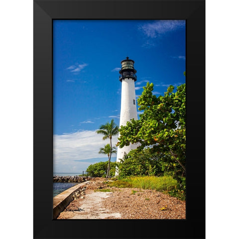 Cape Florida Lighthouse III Black Modern Wood Framed Art Print by Hausenflock, Alan