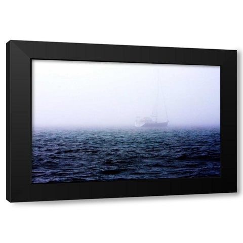 Fog on the Bay I Black Modern Wood Framed Art Print by Hausenflock, Alan