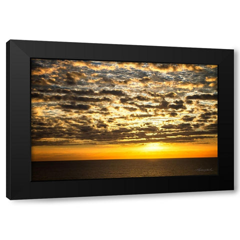 Golden Sunrise Black Modern Wood Framed Art Print with Double Matting by Hausenflock, Alan