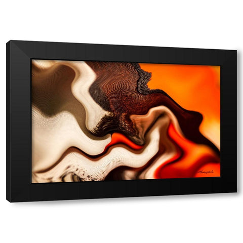 Flow Black Modern Wood Framed Art Print by Hausenflock, Alan