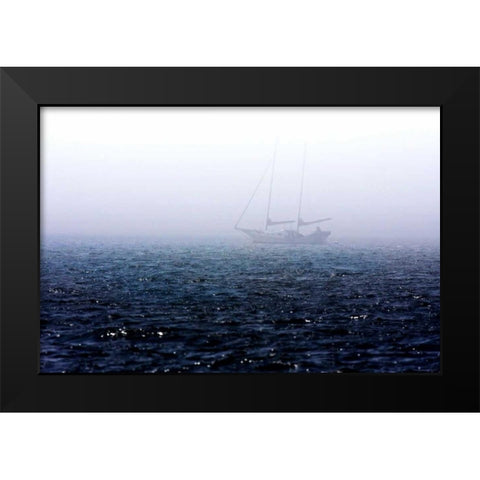 Fog on the Bay II Black Modern Wood Framed Art Print by Hausenflock, Alan