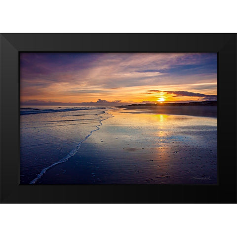 Atlantic Beach Sunrise Black Modern Wood Framed Art Print by Hausenflock, Alan