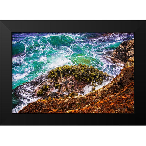 Point Lobos Coastline Black Modern Wood Framed Art Print by Hausenflock, Alan