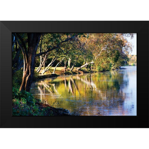 Autumn on the James II Black Modern Wood Framed Art Print by Hausenflock, Alan